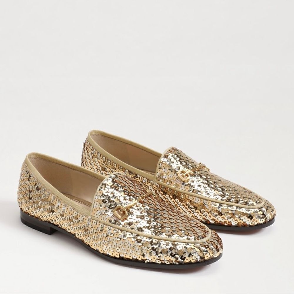 Sam Edelman Loraine Gold Loafers womens size 7.5